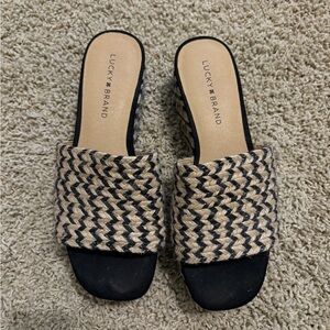 Lucky Brand Woven Slide Sandals